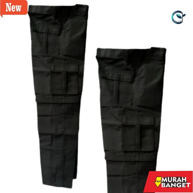 Celana kerja lapangan pria yg lagi viral- seragam sekolah SMP SMA celana PDL hitam panjang bahan pre