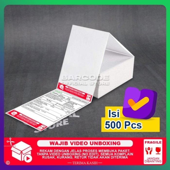 

Label Termal 100x150 Stiker Video Unboxing Resi 100 x 150 mm A6 3 Pcs -tma56