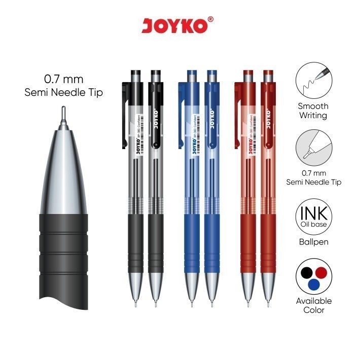 

(1pc) Ball Pen Pulpen Pena Joyko BP-383 Confident 0.7 mm