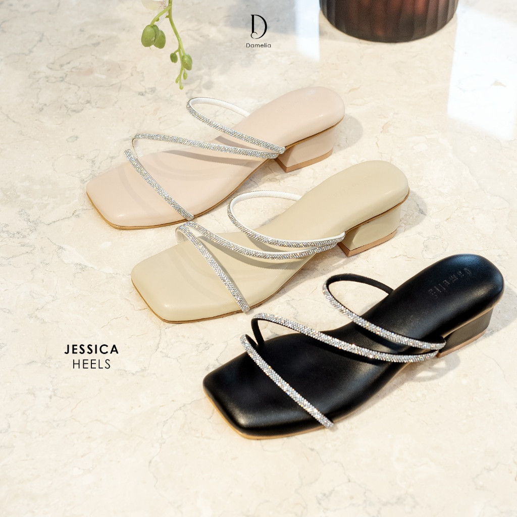 fr54pj Damelia Jessica Heels Wanita