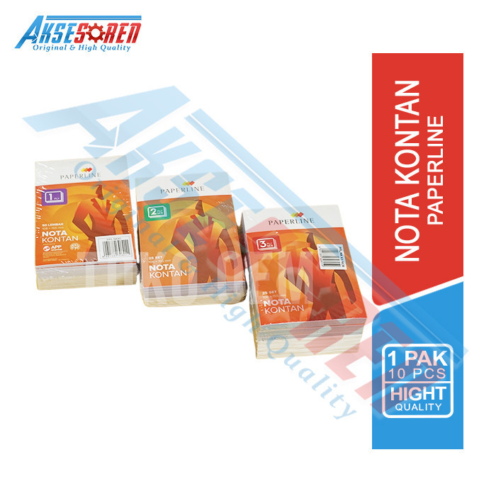 

Aksesoren Nota Kontan Paperline [1 Pack/10 Pcs] / Nota Pembelian 1 Ply/2 Ply/3 Ply / Buku Bon Data Barang