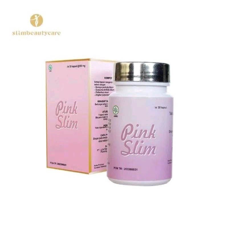 PINK SLIM Asli BPOM Obat Pelangsing Penurun Berat Badan Diet Herbal Slimming Kapsul Original Booster