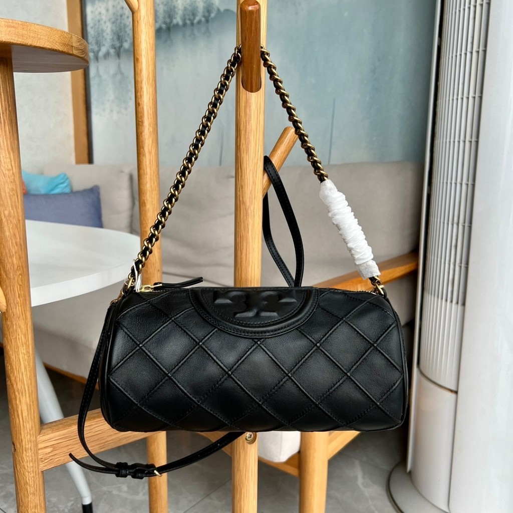 Counter Baru ORI Tory Burch Pen Holder Fleming Cylinder Bag Tas silinder baru tas bahu TB dalam kole