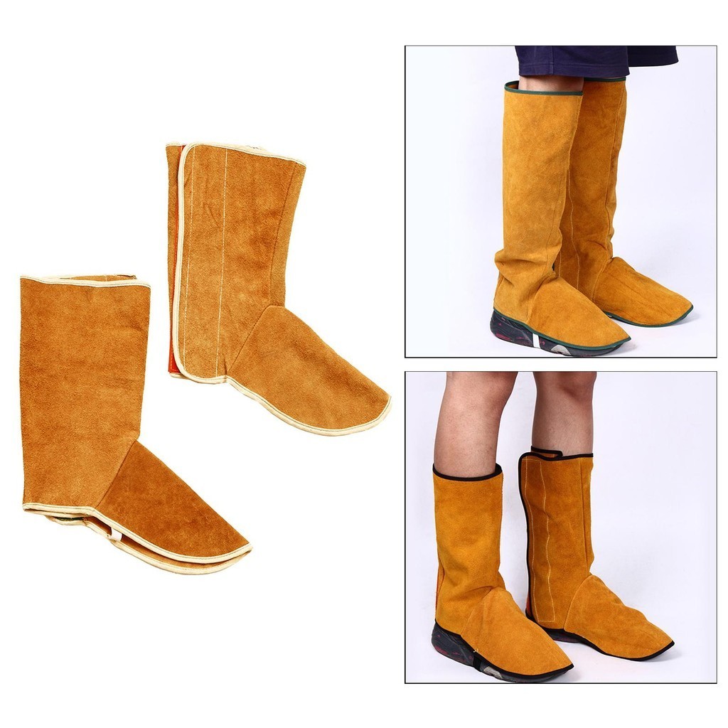 Popular Leather Welding Shoes Protective Boot Industrial Work Protect Welder