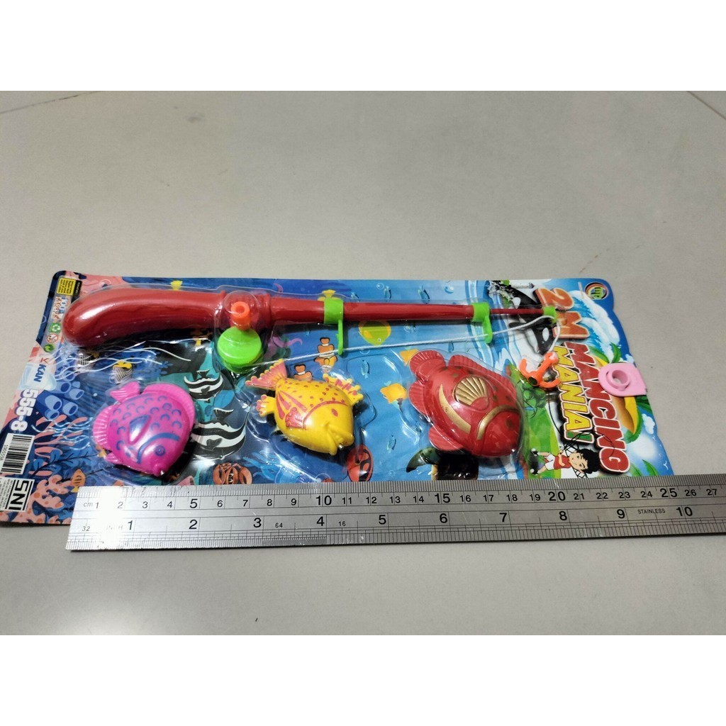 LARIS mainan pancingan magnet ikan 555-8, mancing mania SET mainan anak mancing ikan magnet