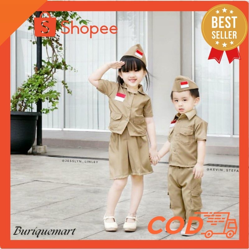 Baju Pejuang Anak | Baju Kostum Pejuang | Kostum Anak Unik | Baju Karnaval | Usia Anak-Dewasa BRQ