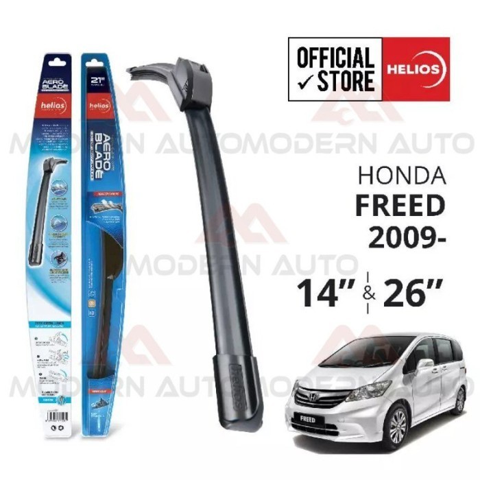 Wiper Frameless Honda Freed (2pcs) 2009 keatas HELIOS Mobil