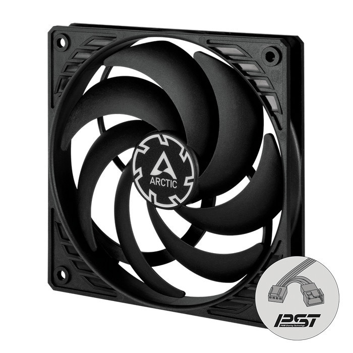 Arctic P12 Slim PWM PST 12CM Black