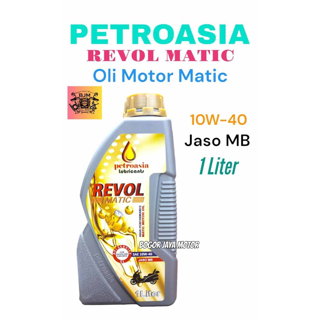 PETROASIA REVOL MATIC 10W-40 1L OLI MOTOR MATIC 1 LITER MURAH OLI PETROASIA MURAH JASO MB