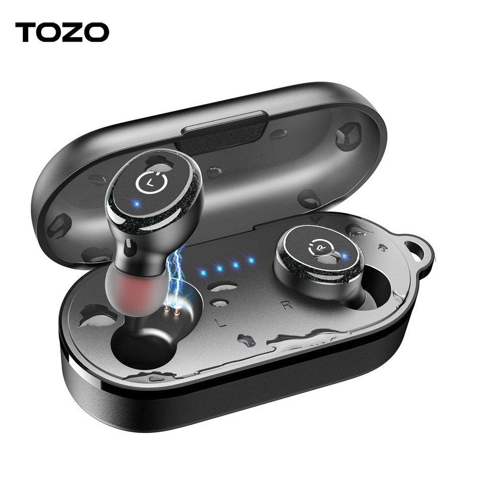 TOZO T10 Bluetooth 5.3 Earphones ,Wireless Headphones , AI Enhanced Calling With Deep Bass, IPX8 Wat