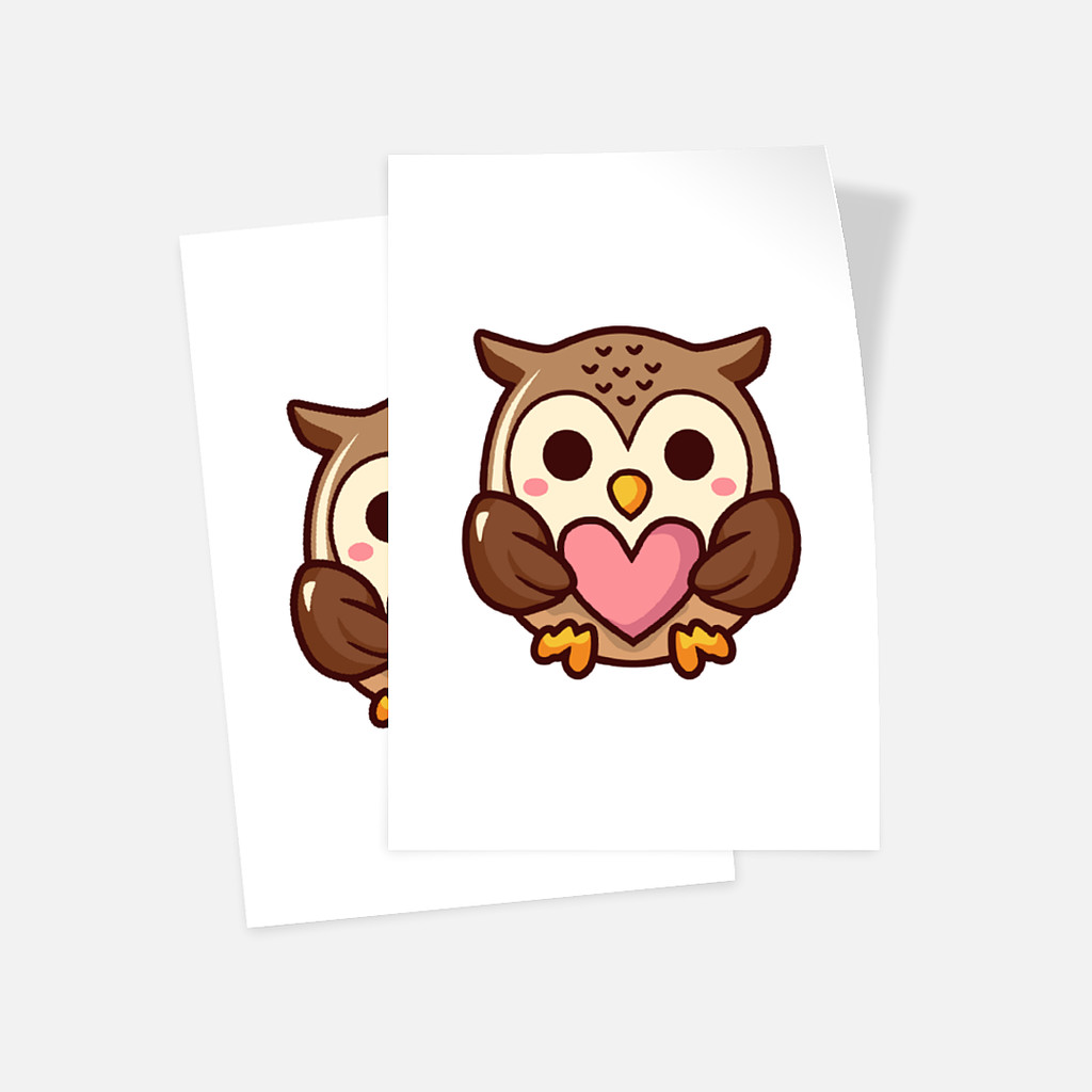 

Glossy Sticker - Set of 2 Cute Little Owl