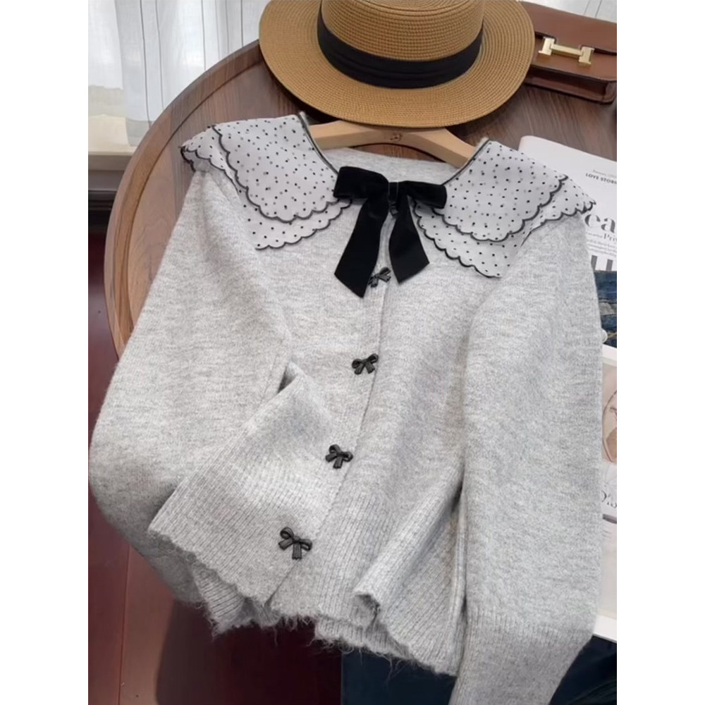 Autumn Winter Woman Korean Vintage Mori Girl Sweater Long Sleeve Pullovers Cute Core Knitwears 2000s