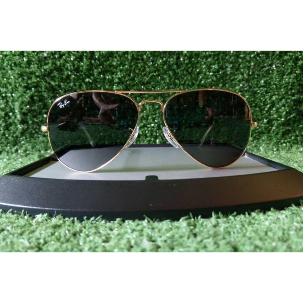 TERLARIS  KACAMATA RAY BAN AVIATOR FASHION SPORTY LENSA ASLI KACA DIAMOND POLARIZED ANTI SILAU FULLS