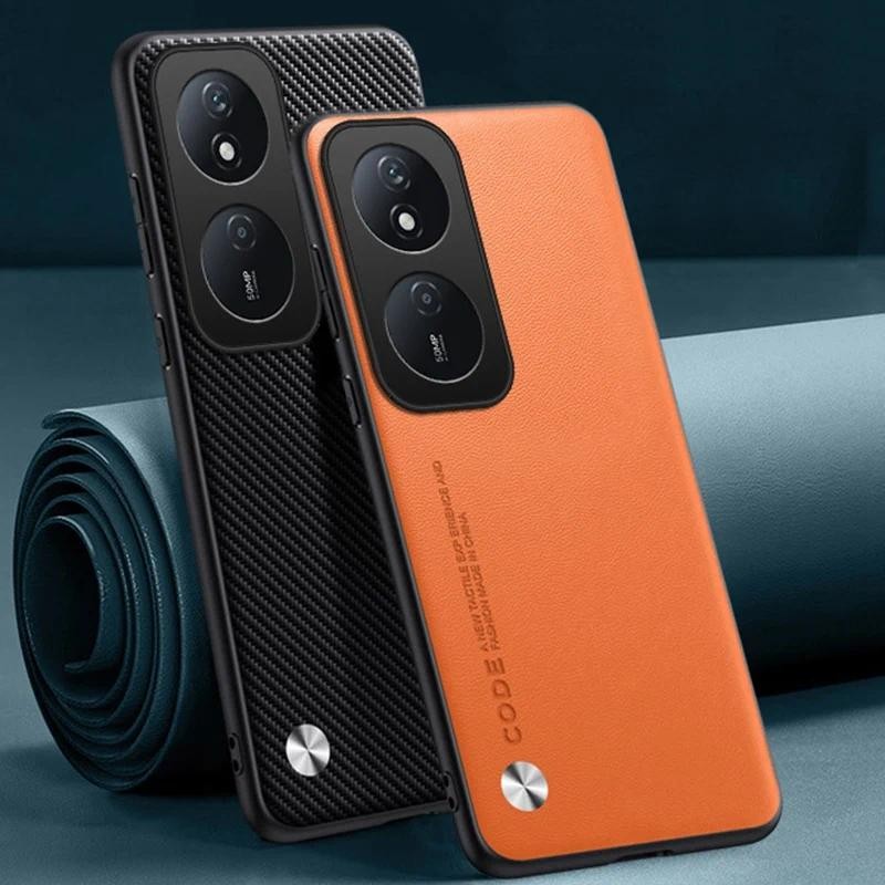For Honor X7B X7A X5 Plus case Carbon Fibre Leather TPU Silicone Shockproof Protection Back cover Fo
