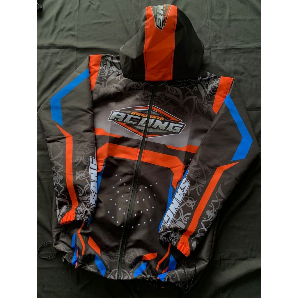JAKET WINDBREAKER WATERPROOF PRINTING CUSTOM, JAKET OUTDOOR, JAKET CUSTOM FULL PRINTING
