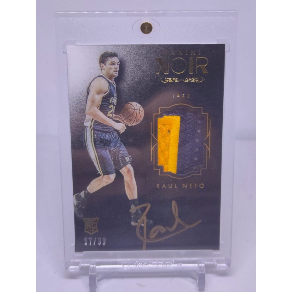 ORIGINAL kartu basket NOIR Raul Neto AUTO ONCARD JERSEY UTAH JAZZ RARE