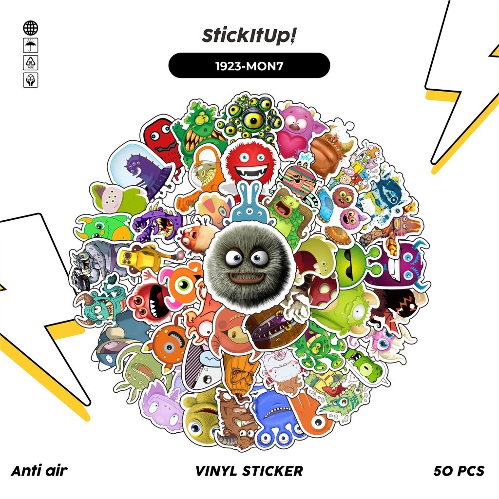 

COD✨ 50 Pcs Stiker MONSTER ART ILLUSTRATION CHARACTER MIX 07 Lucu Anti Air Untuk Dekorasi Notebook Sepeda Skateboard Handphone DIY