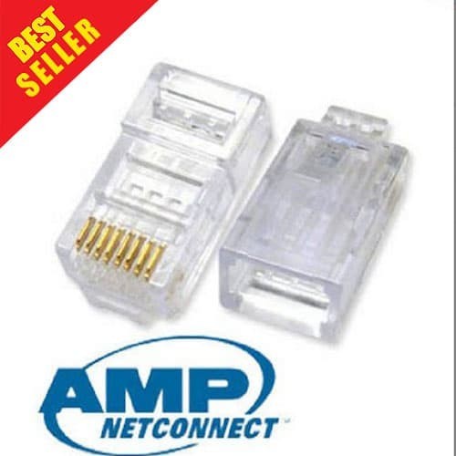 ORIGINAL Konektor AMP Rj45 Cat5e 50pcs / Connector AMP RJ 45