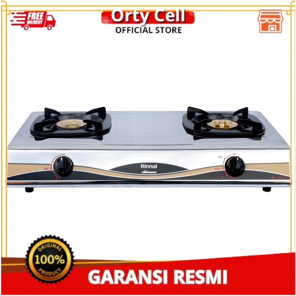 KOMPOR GAS RINNAI RI-522A / rinnai 522a 2 tungku