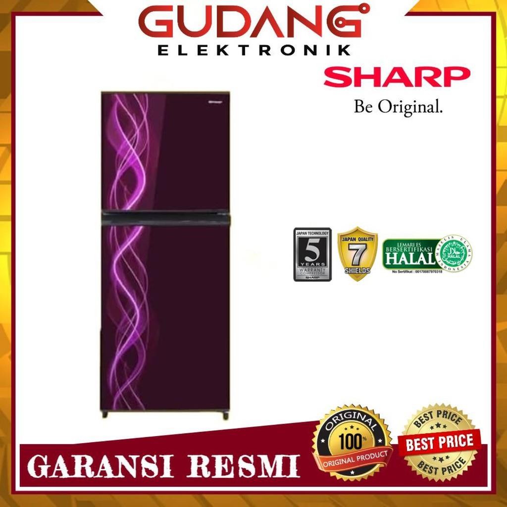 LEMARI ES 2 PINTU SHARP SJ197ND KULKAS SHARP SJ 197 ND