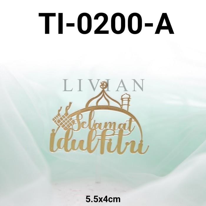 

lv GR-TI-0200 Cake topper cupcake tulisan plastik mini lebaran idul fitri - TI-0200-S SILVE