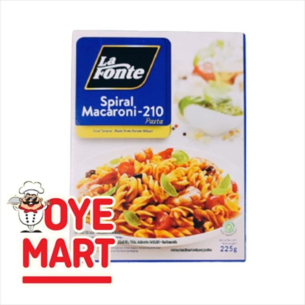 

LA FONTE SPIRAL MACARONI NO.210 225GR / MAKARONI BENTUK SPIRAL