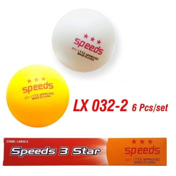

Bola PingPong Ping Pong Tenis Meja Ball 3 Stars Speeds Isi 6 pcs 32-2