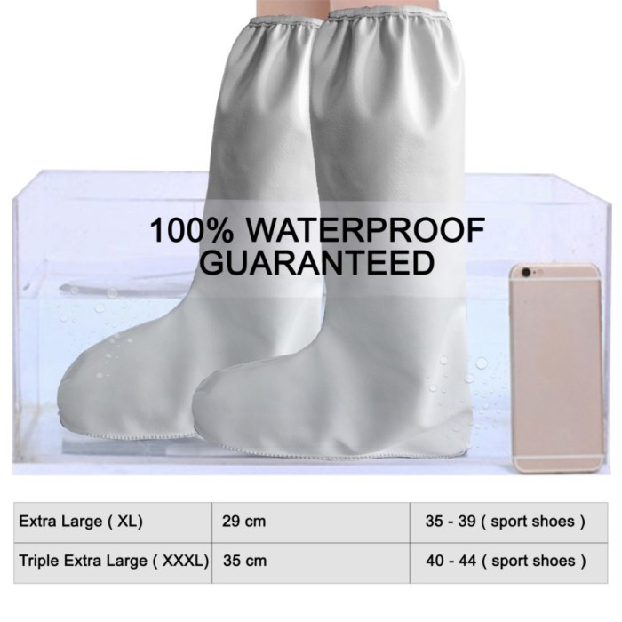 

Jas Cover Sepatu Shoes Anti Air Waterproof Pelapis Sepatu Boots Tinggi - XL 35-39