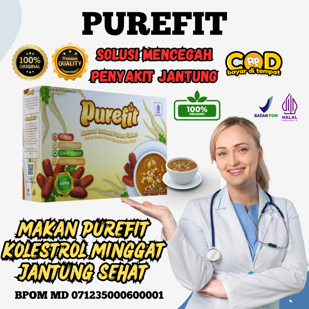 

PUREFIT Sereal Umbi Garut Solusi Sehat mencegah Penyakit Jantung Ampuh