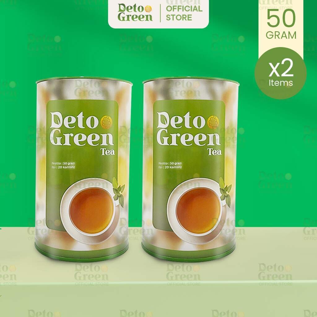 

(STOK OLD) DETOGREEN Paket Teh Detox Sistem Pencernaan 2 Pcs