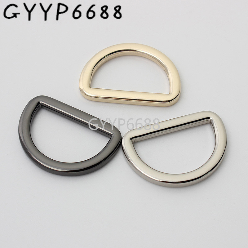 

10-30-100pcs 4.0mm line 33*23mm 1'' polished tabular d ring for handbag D ring clasp belt connector buckle bag ccessories