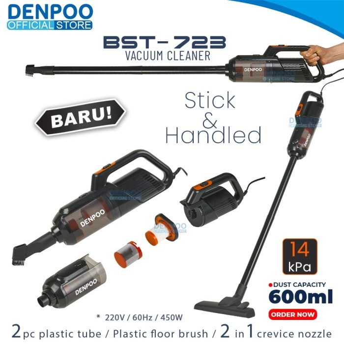 DENPOO BST 723 HANDHELD VACUM CLEANER PENGHISAP DEBU SOFA 14KPA