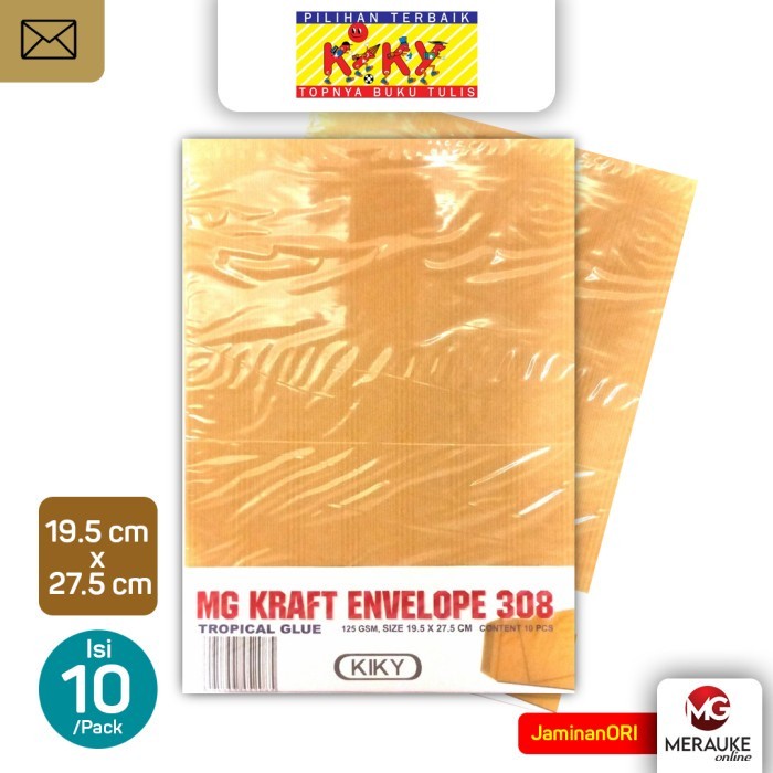 

Amplop KIKY Coklat Polos 308 125gsm isi 10 Pcs