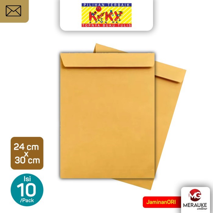 

Amplop KIKY Coklat Polos 309 125 gsm (1 Pak isi 10 Pcs)