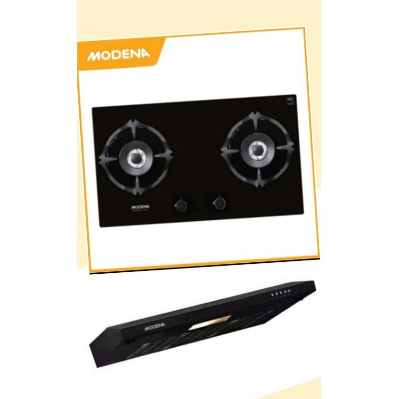 (Promo) Paket Kompor gas tanam modena Bh 2727 dan Cookerhood Px 7001 / Modena Px 7111