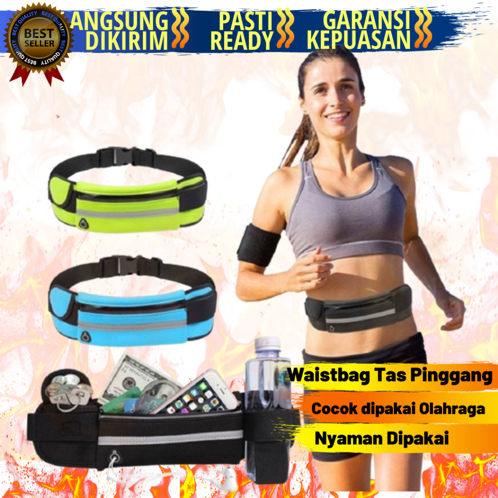 Tas Pinggang Unisex Anti Air Holder Handphone Untuk Lari Olahraga Tas Pinggang Tas Hp Fashion Unisex