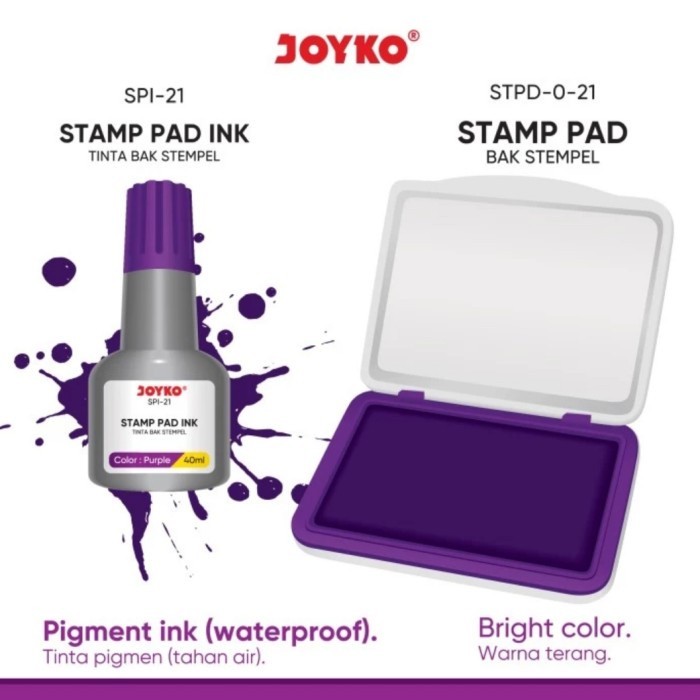 

Tinta Refill & Bak Stempel JOYKO STPD-0-21 Pad & SPI-21 Ink