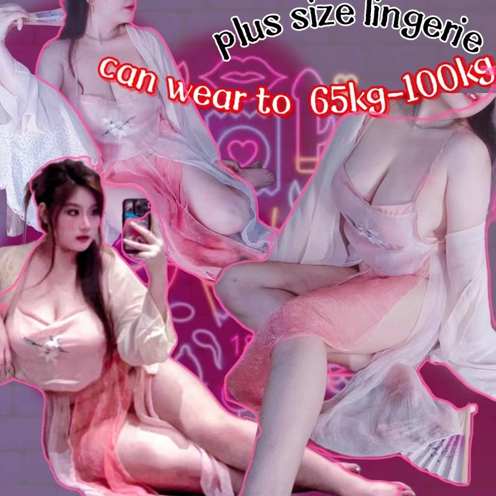 lingerie jumbo lingering wanita sexy cosplay Pink plus size hanfu Can Wear to 100kg