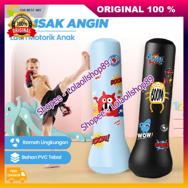 Standing Boxing Samsak Standing Samsak Tinju Boxing Ball Samsak Tinju Anak Inflatable 100% ASLI ORIG