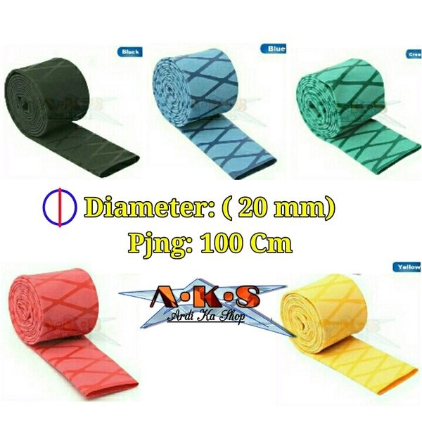 Grip Tube 100cm Karet Bakar Warna Motif X Joran Pancing Heatshrink Fishing untuk Joran Stick Golf St