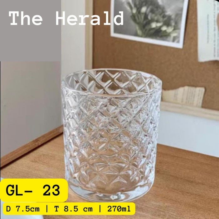 

[6pc] Gelas Kaca Lebaran Mewah Kristal Air Minum Hadiah Isian Hampers - GL 23