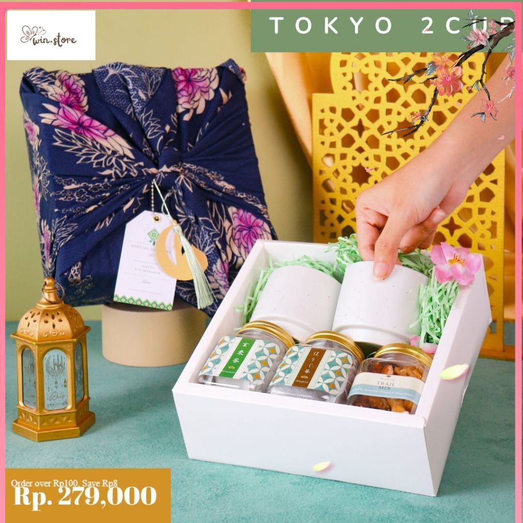 

Set Tea Hampers / Japanese Tea set 2cup [TOKYO] | Hojicha Genmaicha Natal Gift Kado Wedding Ramadhan Idul Fitri Eid Lebaran Ramadan Christmas Natal Mother's Day CNY Imlek Hamper Chinese New Year Hampers Parcel Parsel | Dapur Oishi