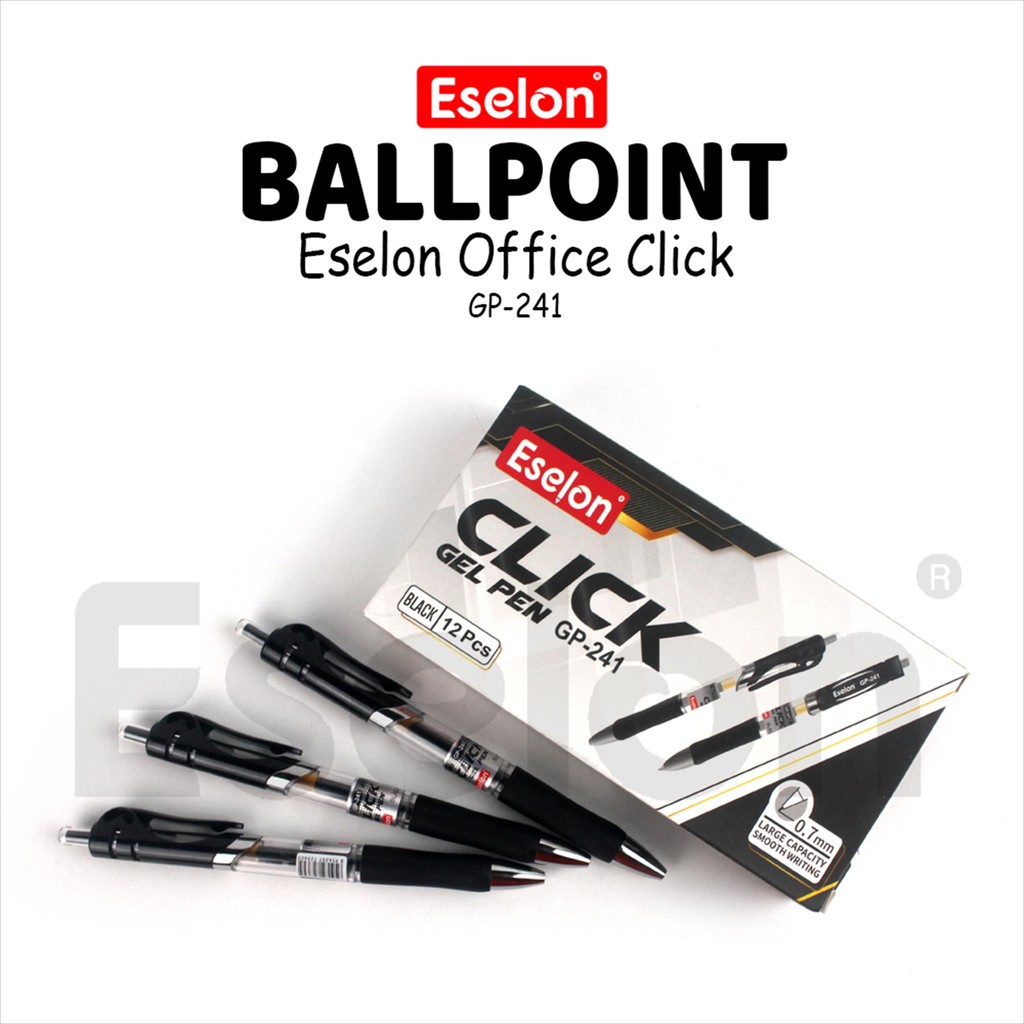

[MaxMart] 12pcs Pulpen Gel Cetek Eselon GP-241 / Pulpen Gel Cetek CLICK 0,7mm