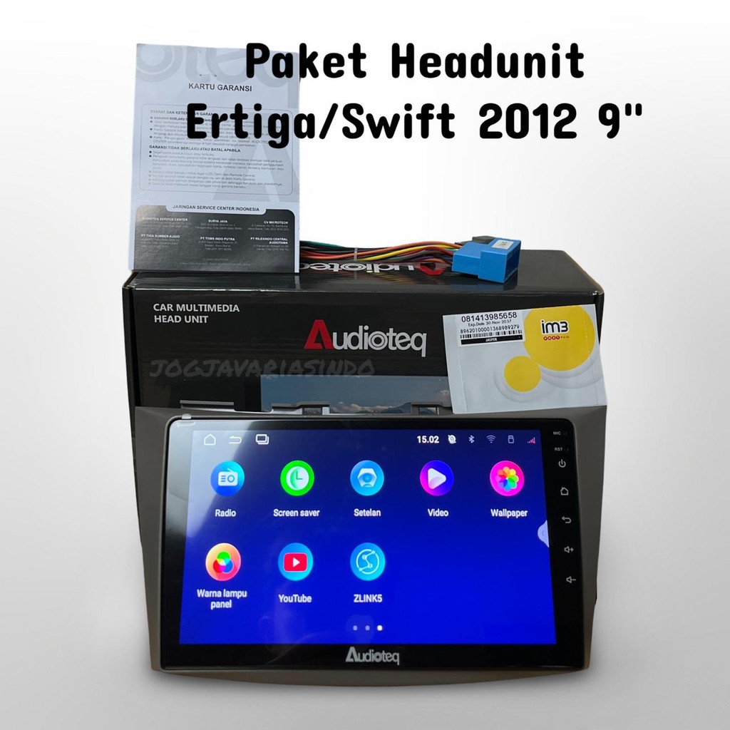 Paket Head Unit Android Audioteq 9 Inch Oem PNP Ertiga 2012