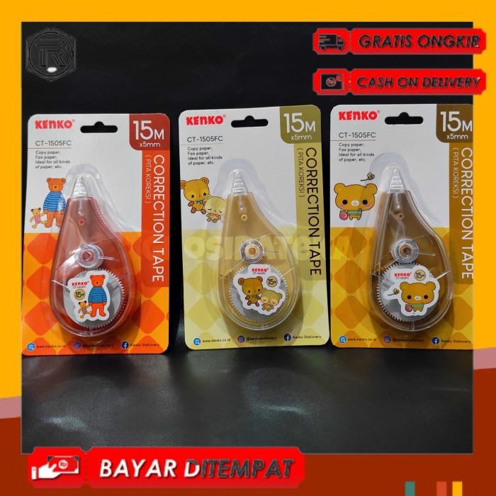 

TIPE X, TIPE X KERTAS, TIPE X PITA, CORRECTION TAPE CT 1505FC KENKO