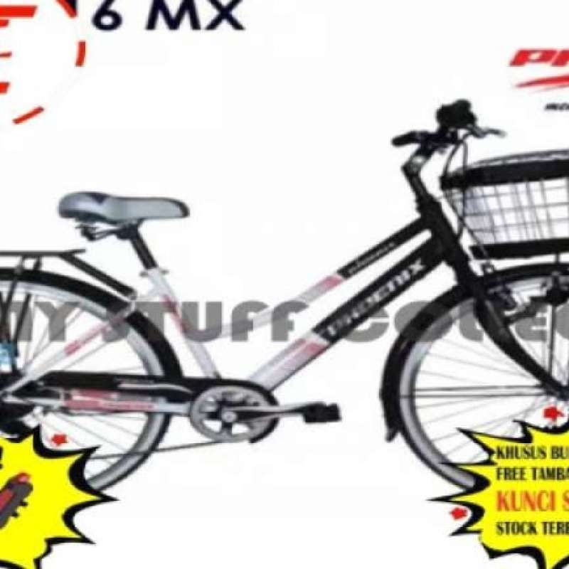 Sepeda Mini Ctb Phoenix Ukuran 26 Inch 7 Speed + Keranjang Dan Bonceng