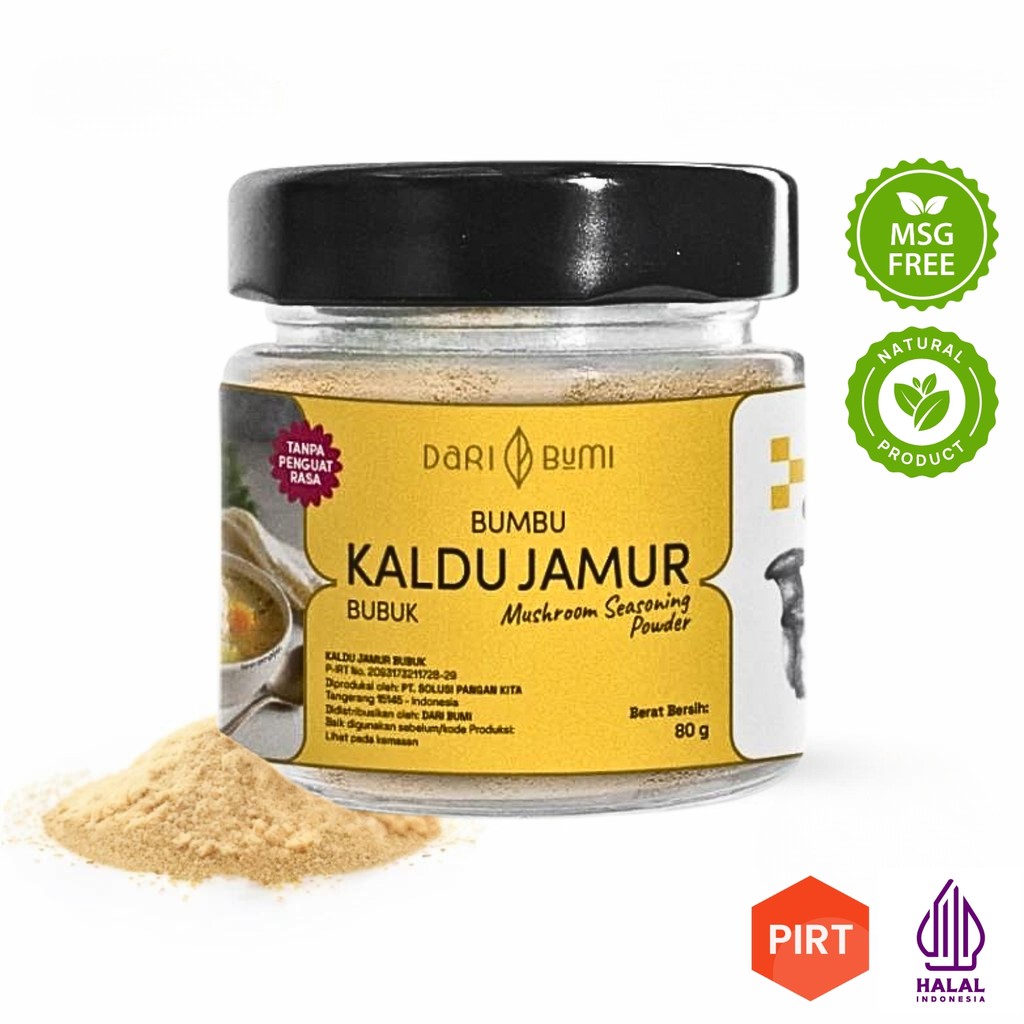

Dari Bumi Kaldu Jamur Bubuk Asli Mushroom Seasoning Powder 80 Gram Mpasi Non MSG