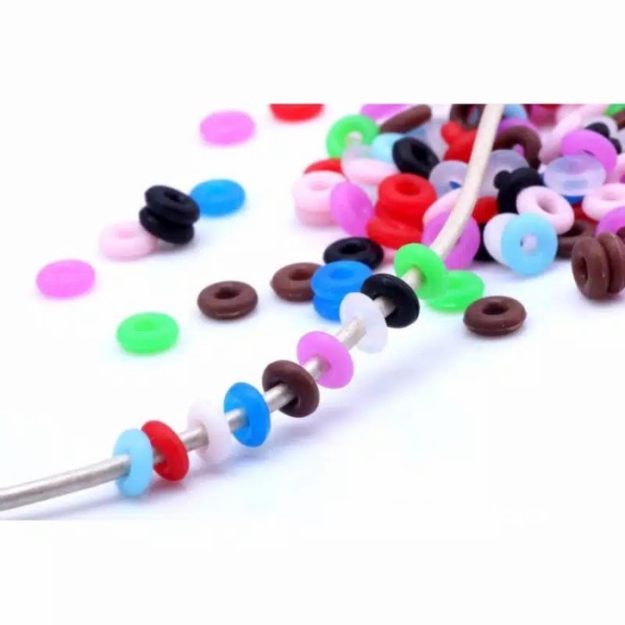 Karet Pembatas Gelang Pandora Stopper Gelang Tali Kawat Wire Rope - Putih