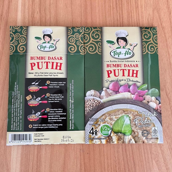 

TOPHO BUMBU PASTA INSTANT DASAR PUTIH