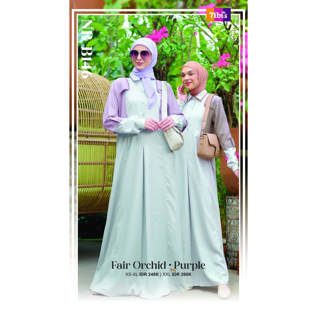 Nibras Gamis Kondangan Gradasi 2 Warna / Nb B146 di anieszaps Baju Gamis Wanita Nibras Terbaru